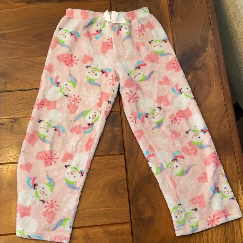 SNOWMAN FUZZY PANTS!!!!